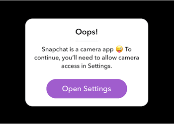 allow camera access on snapchat in ios 13