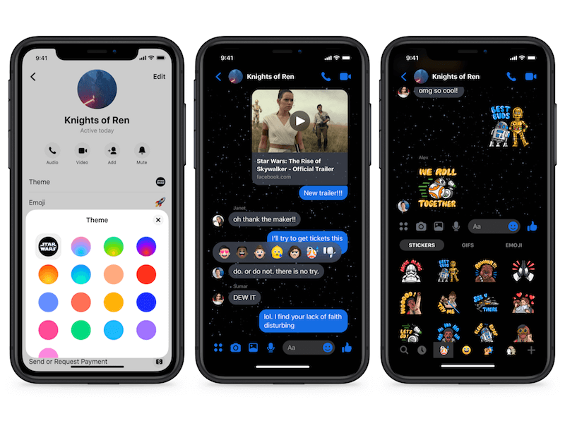 enable star wars theme in messenger