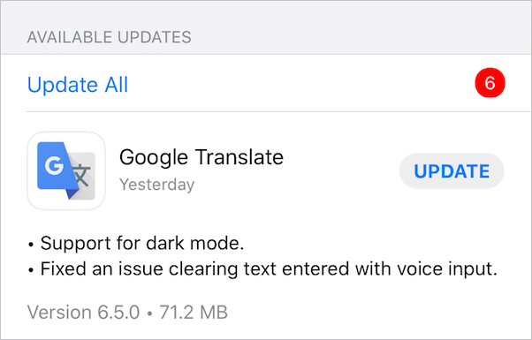 Google Translate gets Dark Mode support on iPhone and iPad