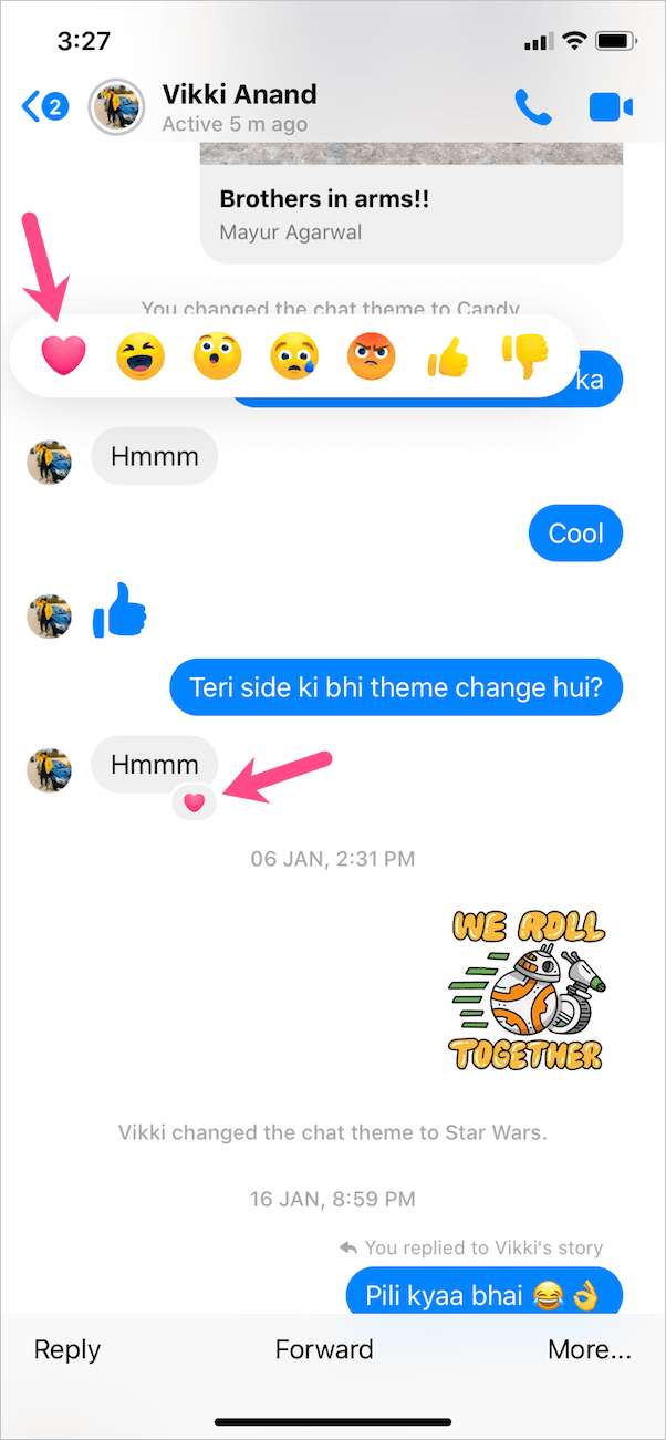 How to Heart React on Facebook Messenger