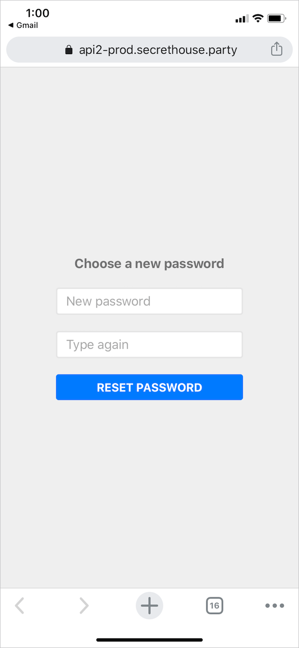 how to change password of houseparty app