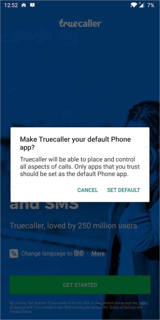 how to delete truecaller id