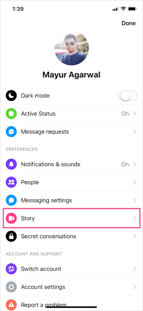messenger for android phone muted for contact