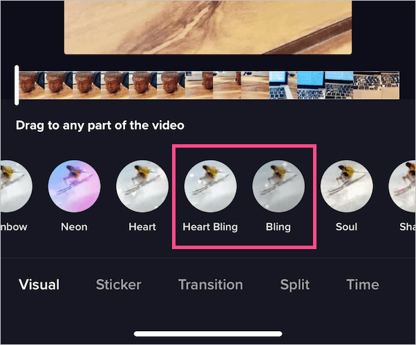 bling filter in tiktok app