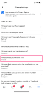 How to Make Your Friends List Private on Facebook App 2020