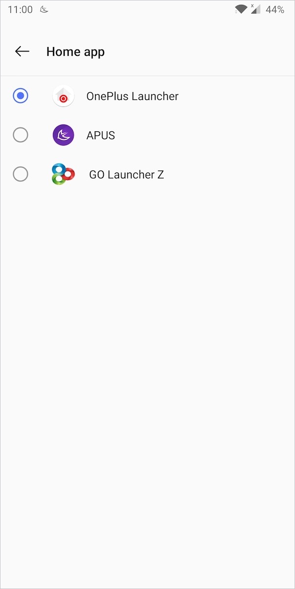 switch to system launcher on android