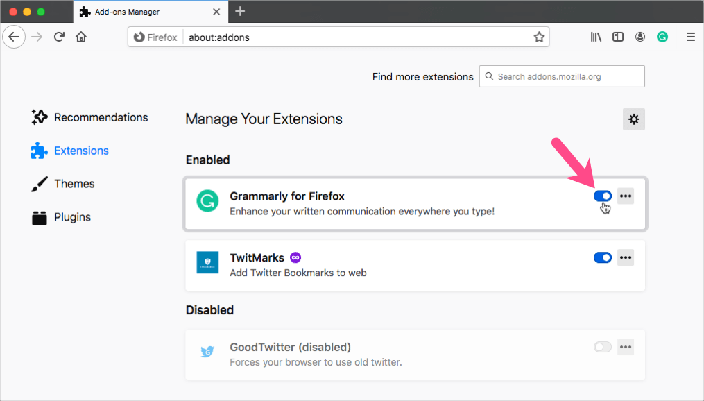 grammarly firefox