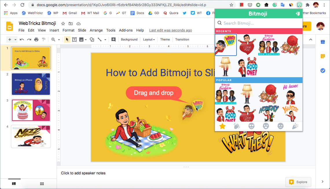 How to Add Bitmoji to Google Slides on Desktop and iPhone