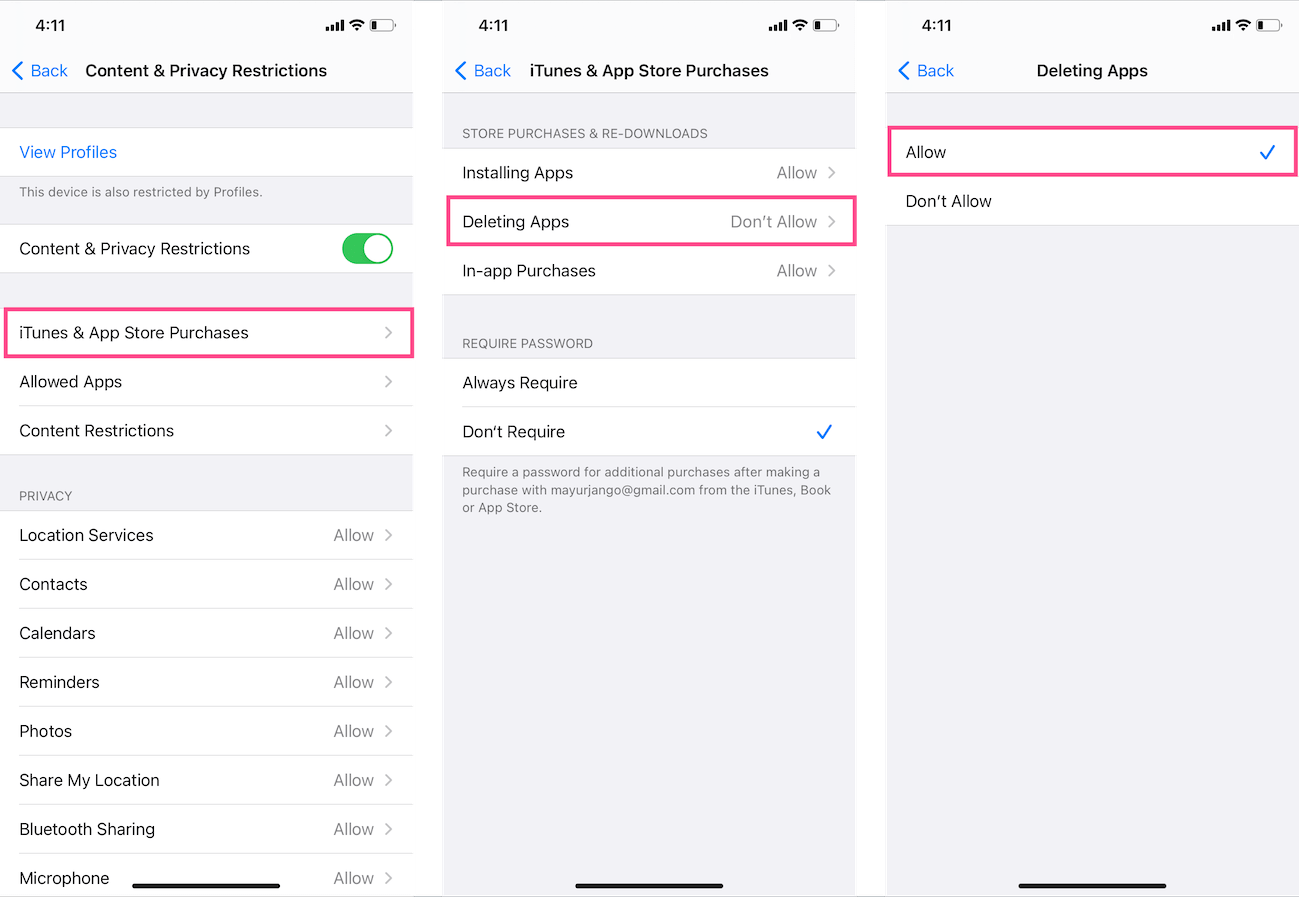 ios 14 can't delete apps 