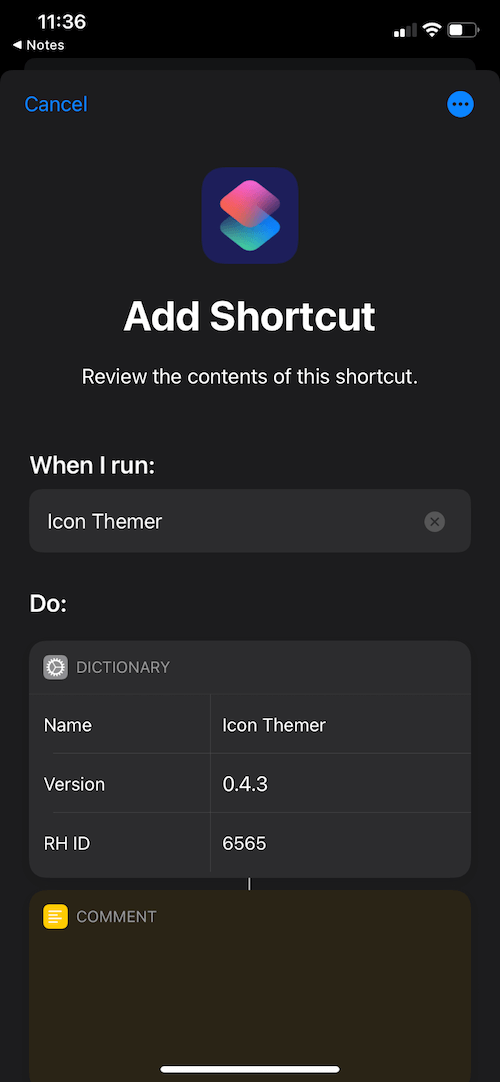 icon themer shortcut ios 14