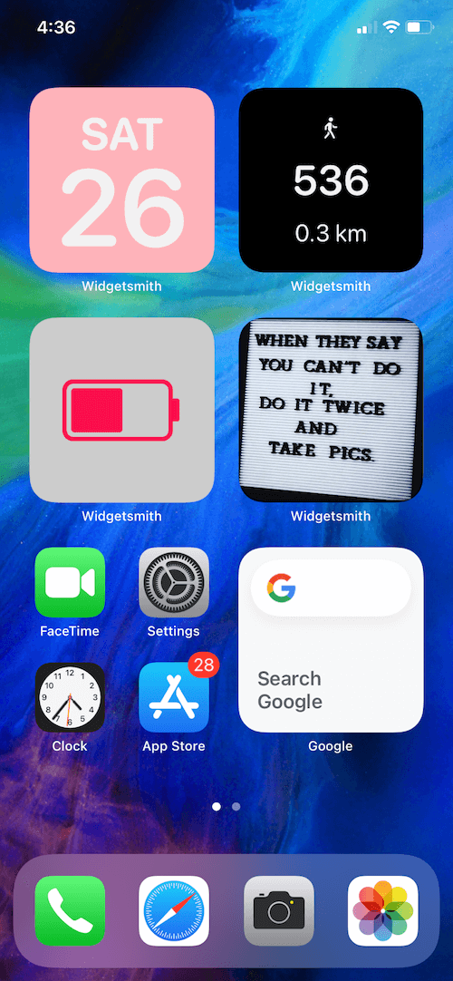 widget smith widgets in ios 14