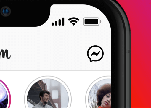 messenger icon in instagram app