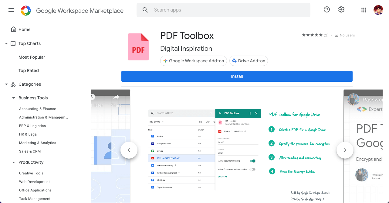 pdf toolbox for google drive