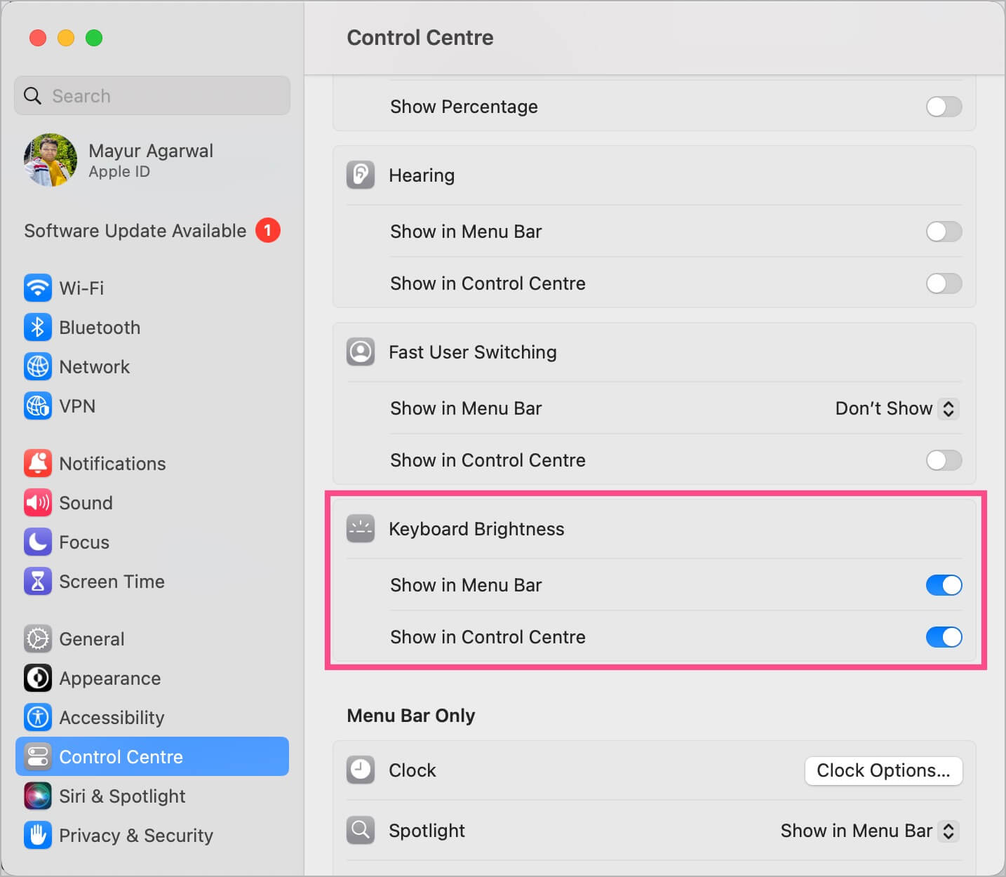 how to adjust keyboard brightness on Macbook Air M2