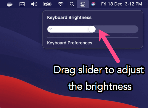 how to change keyboard brightness on M2 MacBook Air and MacBook Pro