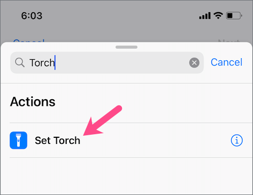add torch shortcut on iPhone 12