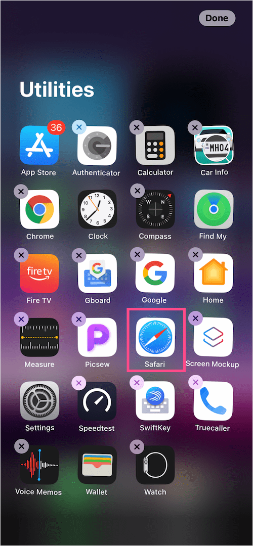 safari home screen icon change