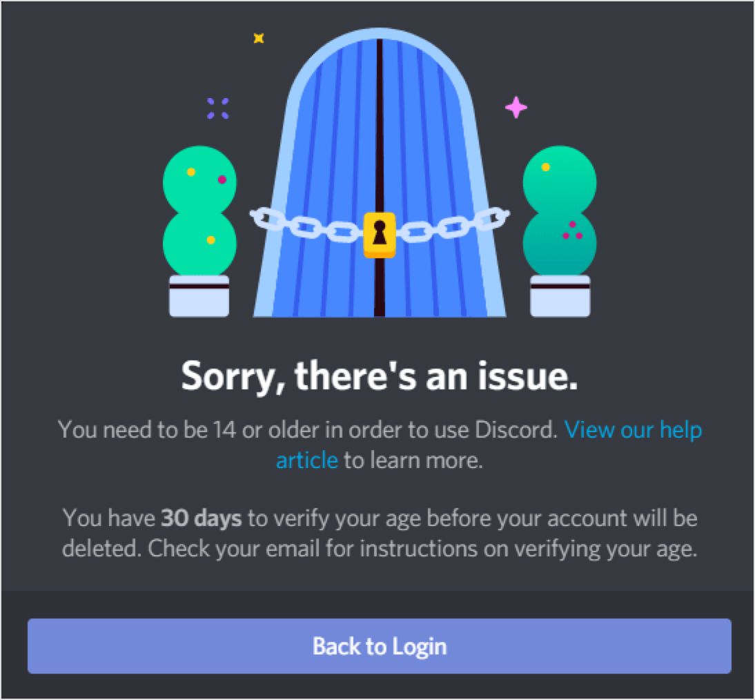 Discord account locked message