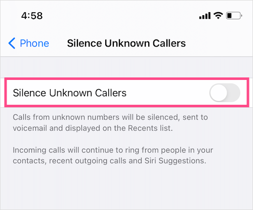 Here's how to Turn Off Silence Calls in iOS 14 on iPhone