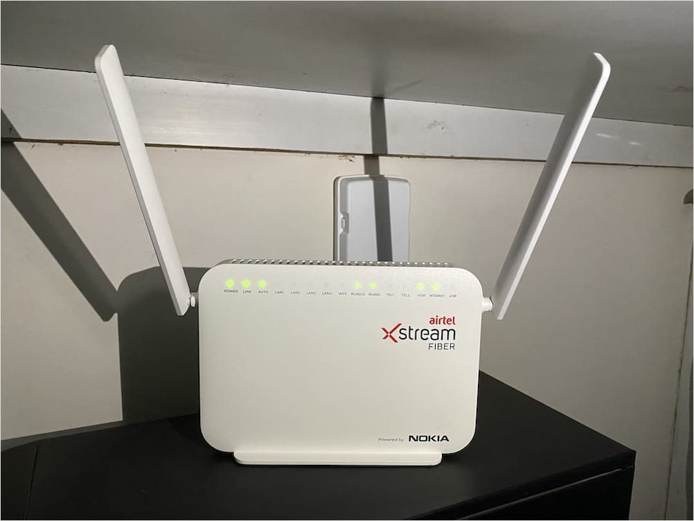 nokia router airtel fiber connection