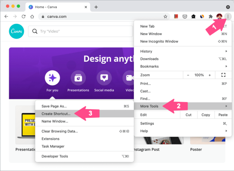 How to Pin a site to the Taskbar on Mac with Chrome