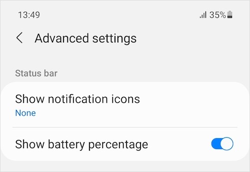 How to Hide Status Bar Icons on Samsung Galaxy Phones