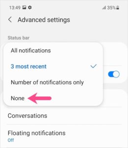 How to Hide Status Bar Icons on Samsung Galaxy Phones