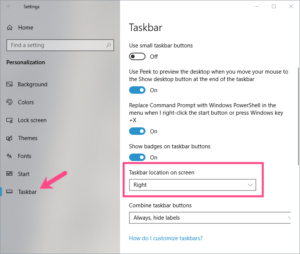 How to Move Taskbar from Side to Bottom on Windows 10