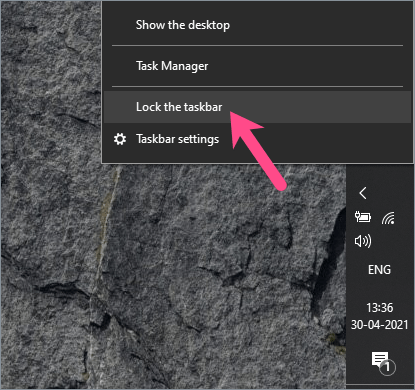 windows 10 taskbar locked up