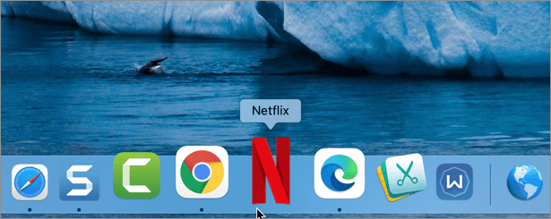 how to add Netflix to Dock on Mac