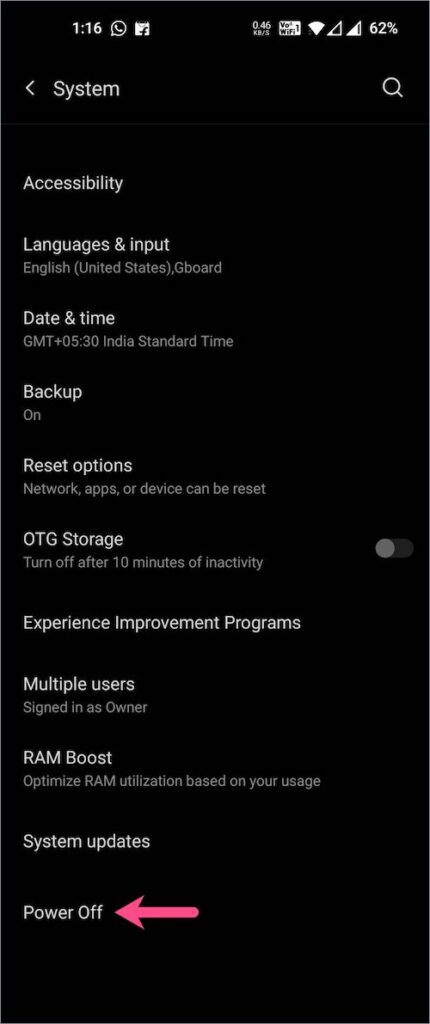 3 Different Ways to Switch Off and Restart OnePlus Nord