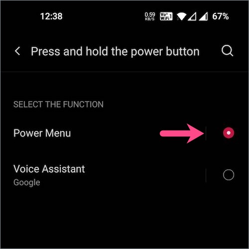 disable google assistant in power button on OnePlus Nord