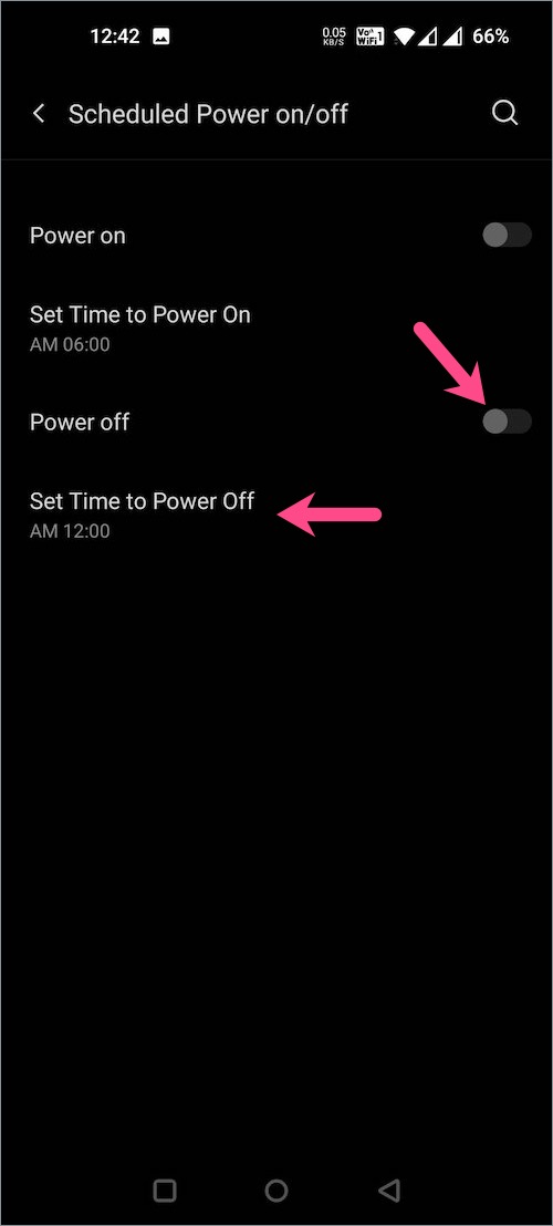 how to power off OnePlus Nord automatically