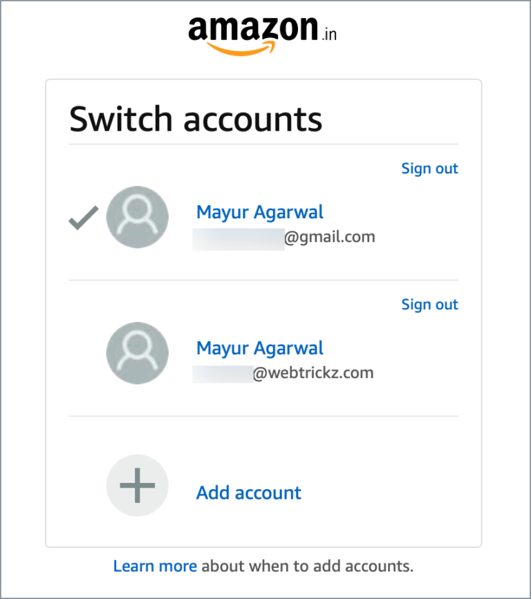 How to Switch Accounts on Amazon and Prime Video App