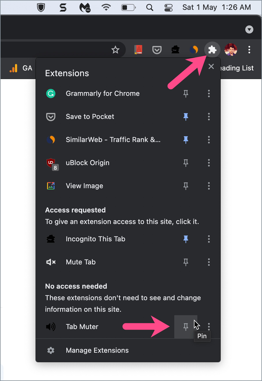 tab muter extension for google chrome