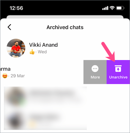 how to unarchive messages in messenger 2021 on iPhone