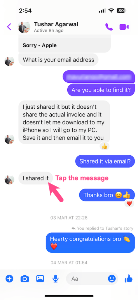 how to see what time someone seen your message on messenger