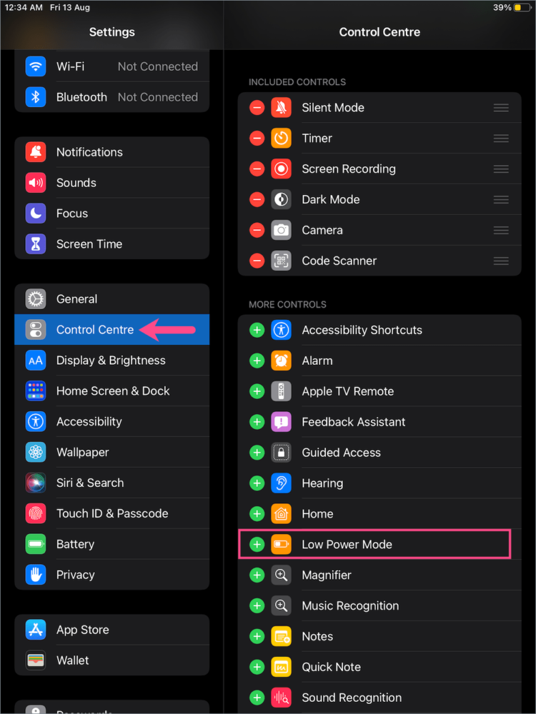 how to put low battery mode on iphone shortcut