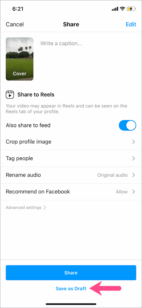 how to archive reels on instagram