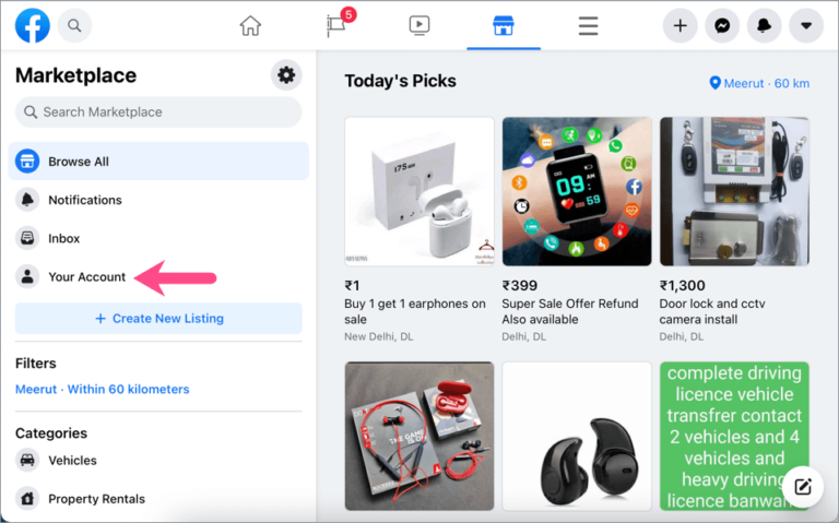 How to See Saved Items on Facebook Marketplace