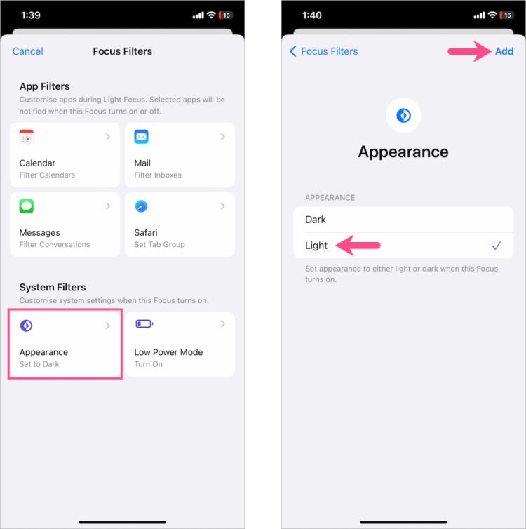 how do i make my apps dark mode on iphone