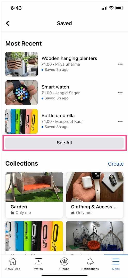 How to See Saved Items on Facebook Marketplace