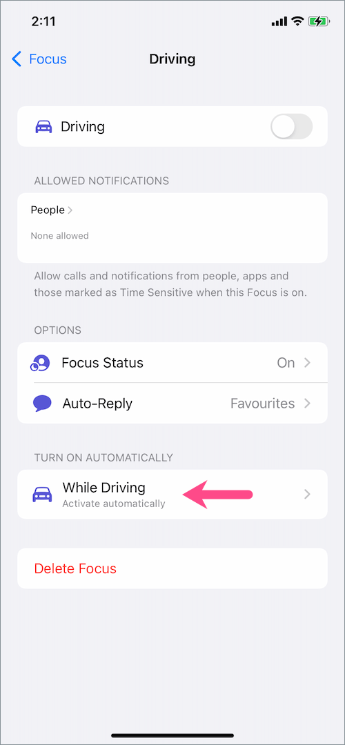 How to Turn Off Do Not Disturb While Driving in iOS 15 on iPhone