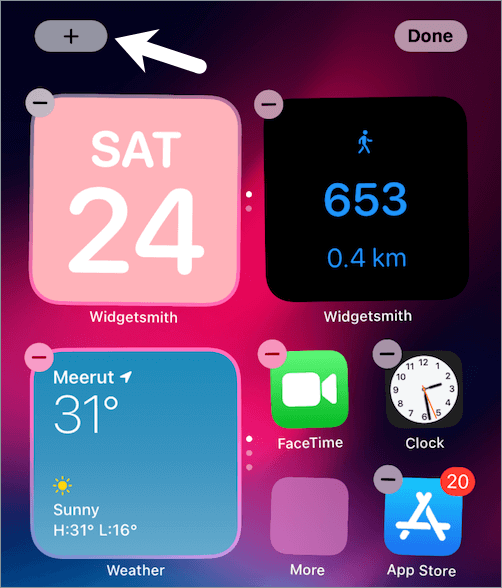 add widgets in iOS 15