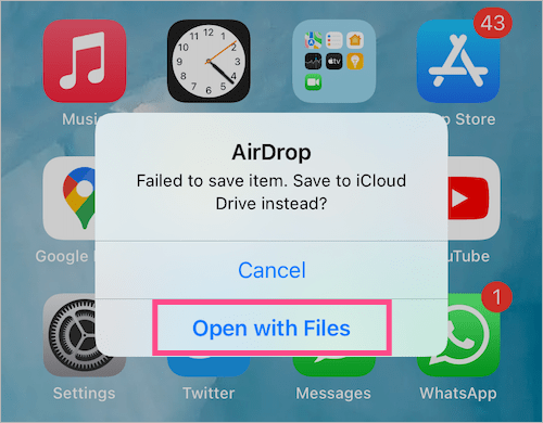 airdrop mkv on iPhone