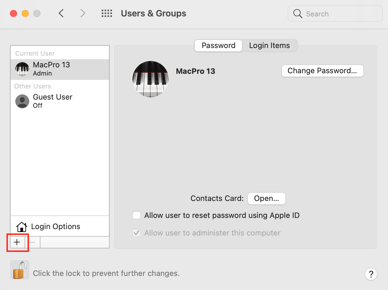 set up a new user on Mac