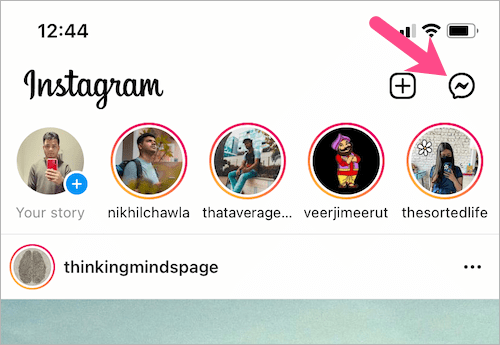 access direct messages in instagram app