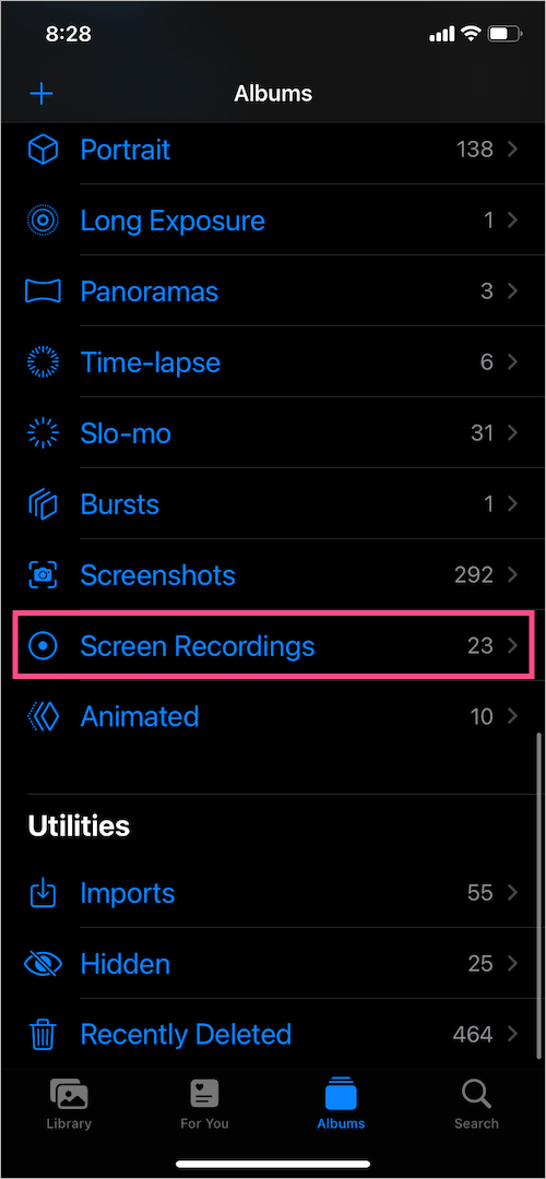 how to find your screen recording on iPhone
