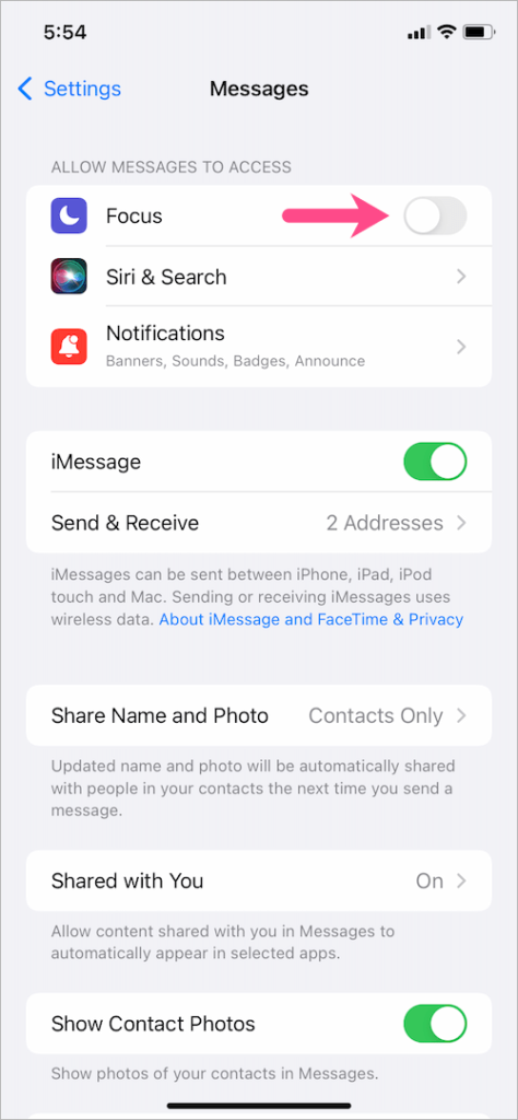 What is Focus Status in iOS 15 and How to Turn It Off