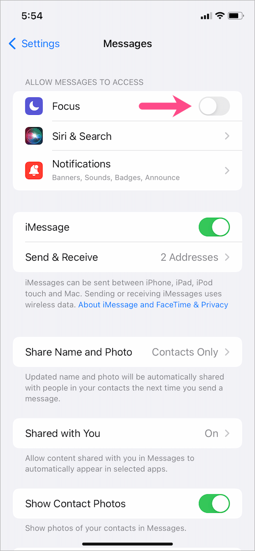 What is Focus Status in iOS 15 and How to Turn It Off